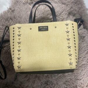 Beige Leather Tote Bag Crossbody.
